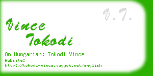 vince tokodi business card